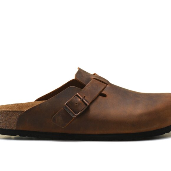 Birkenstock Boston Suede Leather Soft Footbed Clog - Picture 4 of 5